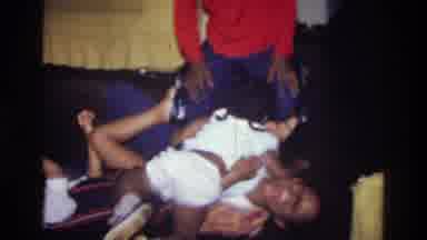 Harlem New York USA (1976): Two Boys And Two Girls Laughing And Playing, Having