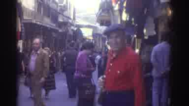 Tel Aviv Israel (1976): Man In Red Shirt In Crowded Public Market