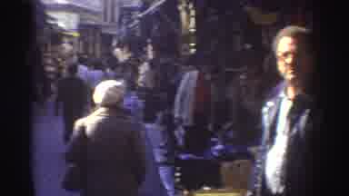 Tel Aviv Israel (1976): People Shopping At Busy City Marketplace By Church During
