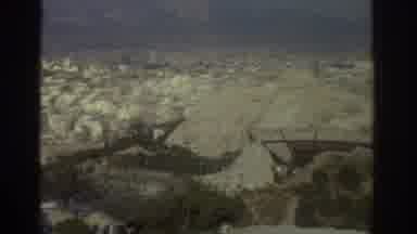 Tel Aviv Israel (1976): Camera Pans From High Vantage Point Overlooking Mountain
