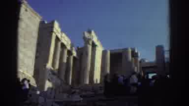 Tel Aviv Israel (1976): Ancient Pillars Of What Used To Be A Temple And Tourists