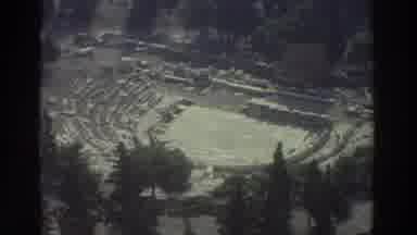 Tel Aviv Israel (1976): Plane View Of Some Temple Ruins With A Man And Woman
