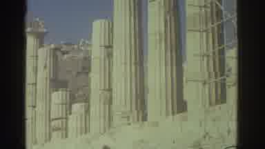 Tel Aviv Israel (1976): View Of An Archaeological Site With Pillars And A Zoomed