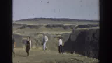 California USA (1937): People Walking In The Forest