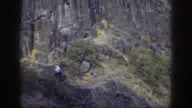 California USA (1937): Person Walking On A Trail Through A Grassy Hilly