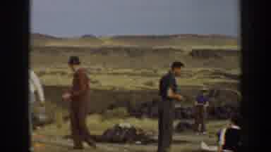 California USA (1937): Old Visitors Of A Mountain Plain Like Area In Color