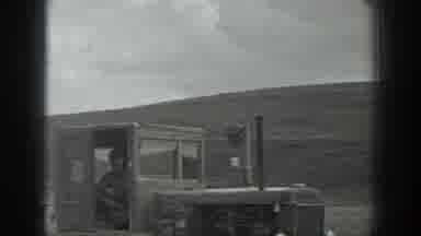 California USA (1937): Man On Car Greets Another Man Standing On The Ground