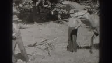 California USA (1938): Man Arriving With Goods Brought By A Mule In A Very Well