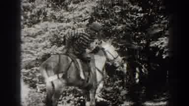California USA (1938): Older Video Sample Of Man Getting On A Horse And Riding It