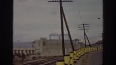 California USA (1938): Large Water Dam Bridge View