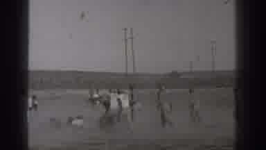 Washington USA (1938): Team Playing Football Or Rugby In Black And White Tackles