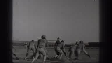 Washington USA (1938): Football Game With Huddle Then Running Footage Shaky