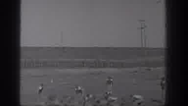 Washington USA (1938): Small Football Match In A Dusty Field Vintage Scrimmage