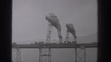 Washington USA (1938): Vehicles Driving Along A Man Made Equipment Under