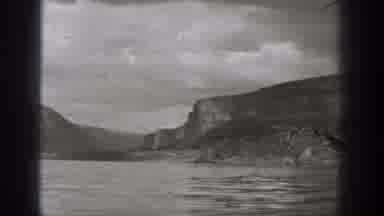 Washington USA (1938): Looking At A Beautiful Scenery Of Mountains And A Lake