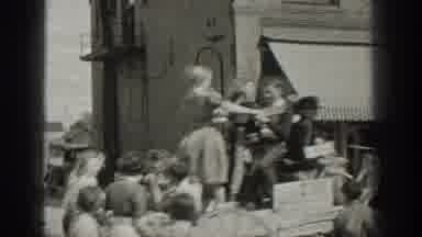 Washington USA (1938): Black And White Footage Of Many People Around Horse-Drawn