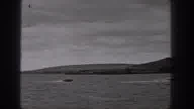 Washington USA (1938): Black And White Footage Of Speed Boats Gliding Over Water