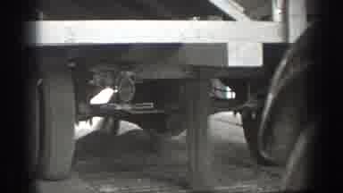 California USA (1939): An Old Trucks Driving Down The Road And Pulls Over