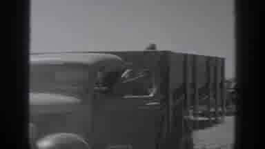 California USA (1939): Construction Helper Coming By To Say Hello