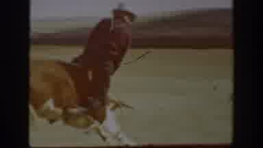 California USA (1939): A Man Falls Off His Horse Running At High Speed