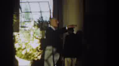 Montana USA (1939): Man At A Wedding Talks With His Hands, Bride Carries Bouquet