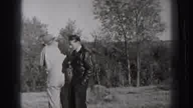 Washington USA (1939): Men Training Shooting In Open Field With Trees