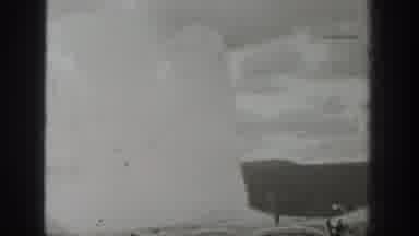 Wyoming USA (1939): A Geyser Erupts While Multiple Spectators Watch, Some Of Which