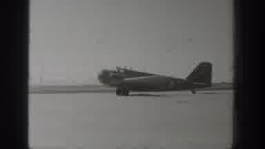 Wyoming USA (1939): Old Footage Of Planes Taking Off At An Airport Runway