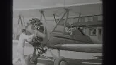 Wyoming USA (1939): Getting Ready To Take A Flight With Wife On A Beautiful Day