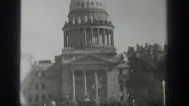 Wyoming USA (1939): Showing Dome Architecture Building Through Window