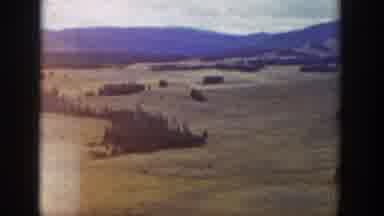 Wyoming USA (1939): A Bird's Eye View Of A Valley Pretty Fields Of Grass And Trees