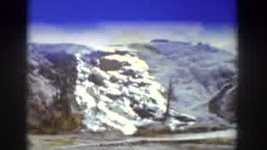 Wyoming USA (1939): Snowy Road And Random Stone In Nature Between Transitions Of