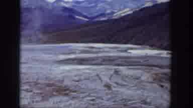 Wyoming USA (1939): Footage Of A Snowy Landscape In A Mountain, Surrounded By