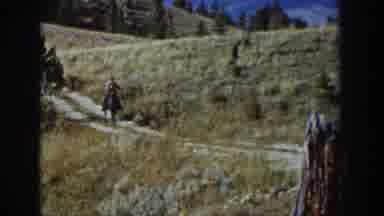 Wyoming USA (1939): Some Man Was Go To A Horse Driving In Hills