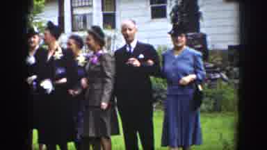 Wyoming USA (1939): Adults Mingle At An Outdoor Social Event