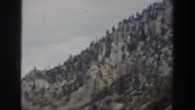 Wyoming USA (1939): Large Jagged Mountain Edge With Little Tree Coverage On A