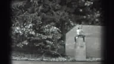 Washington USA (1940): A Man Transporting Over A Water Stream With A Tightrope