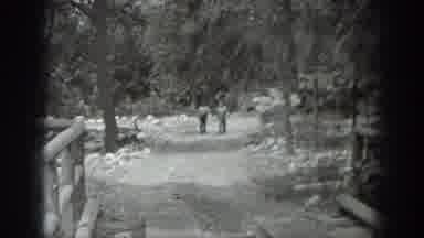 Washington USA (1940): Working Men In The Woods Walking Down A Nature Trail