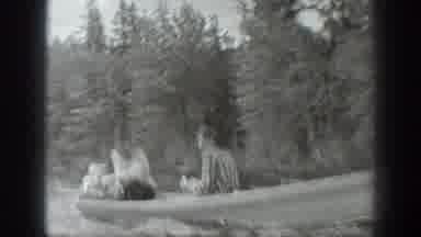 Washington USA (1940): A Couple Enjoying A Leisurely Day Boating On A Beautiful