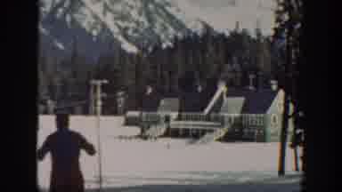 Washington USA (1940): Due To Heavy Snow Guy Is Able To Do Ice Skating