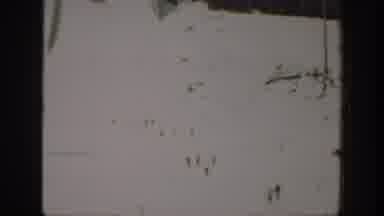 Washington USA (1940): A Cold Snowy Overcast Day With People On The Ski Slopes