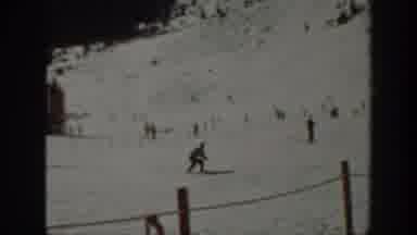 Washington USA (1940): A Man Is Skiing On A Beautiful Snow- Covered Mountain