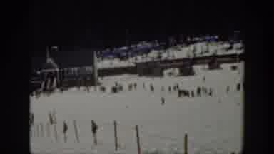 Washington USA (1940): A Line Of People Walking Uphill To Ski Down One By One In