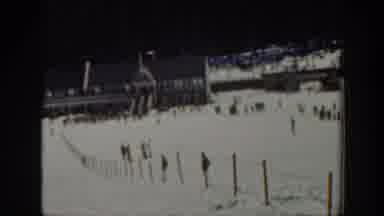 Washington USA (1940): A Man Is Skating In The Snowfield And Some Others Seeing