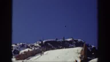 Washington USA (1940): Snow Ski Mountains Slopes Skiers Racing Down Hill Cheering