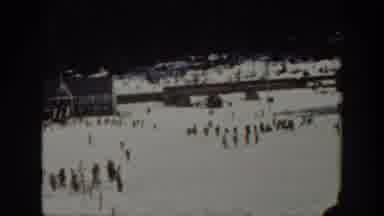 Washington USA (1940): Scenes Of Ski Slope And Skier Successfully Landing From