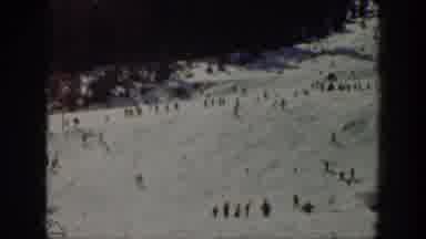 Washington USA (1940): Ski Group Warming Up On Mountain Slope Before Downhill