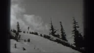 Washington USA (1940): The Man Skiing In The Snow It Is Very Dangerous And Also