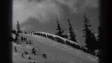 Washington USA (1940): Old Film Skiing With Beautiful Landscape