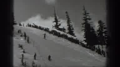 Washington USA (1940): A Man Is Skating In The Snowfield Fastly